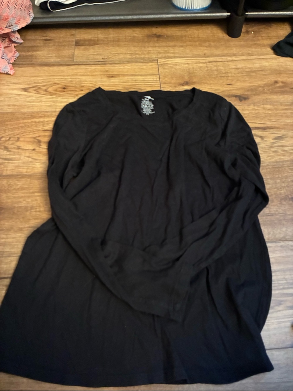 George Black Long-Sleeve Scoop Neck Top - Picture 2 of 2